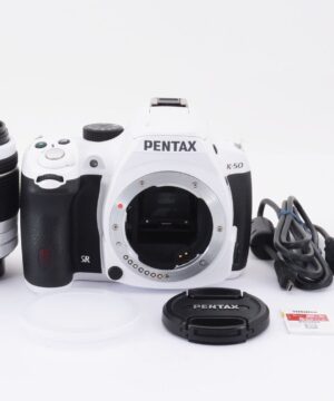 Pentax K-50 – Pentax K-50 16.3MP Digital SLR Camera White Yellow Double Zoom Kit 18-55mm