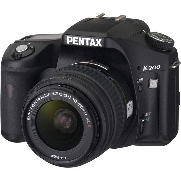 Pentax Digital SLR Camera K200D Lens Kit (K200D+DA18-55II) w/Cap [Excellent++]