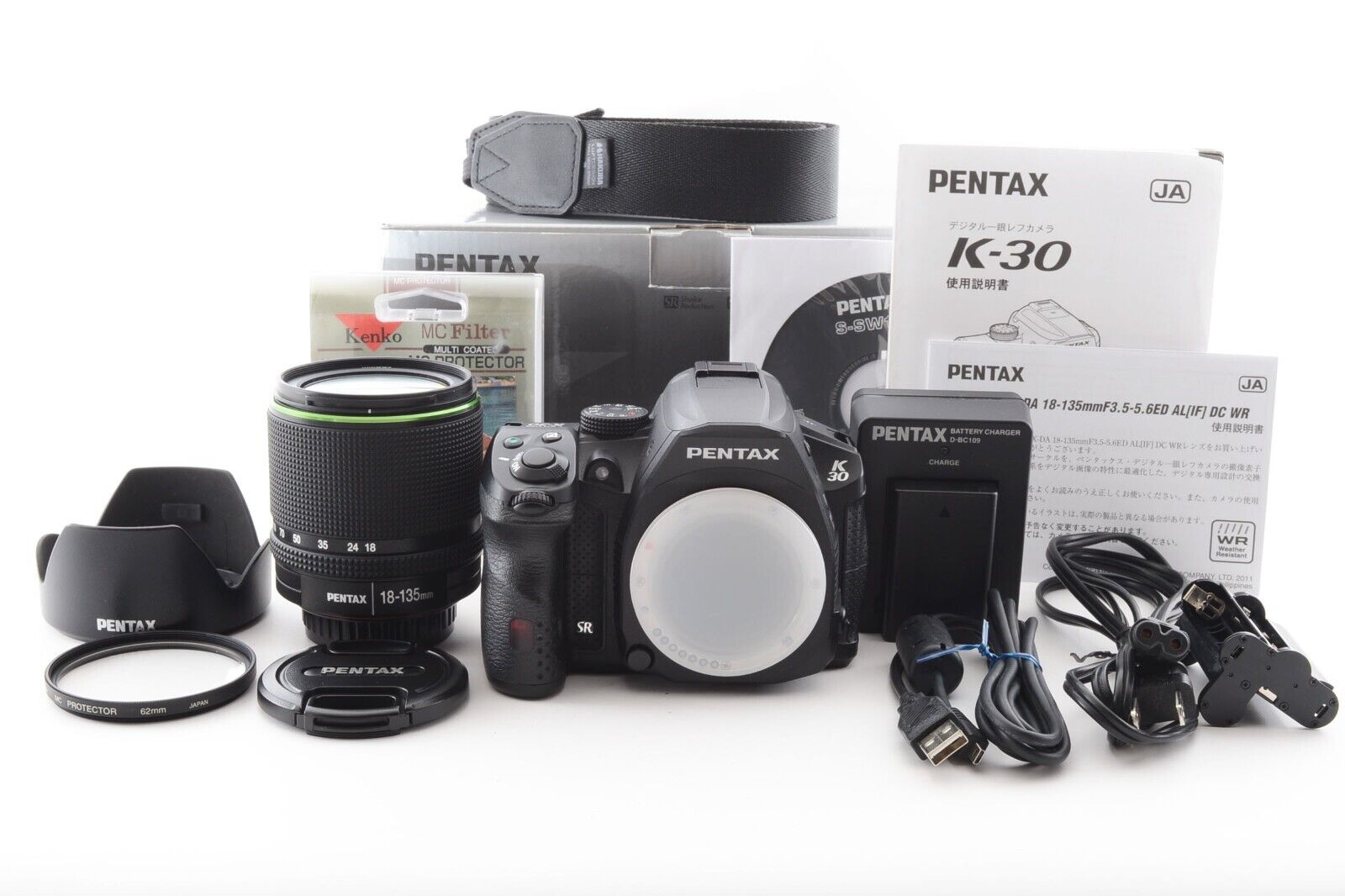 PENTAX K-30 16.3MP Digital SLR Camera w/18-135mm F3.5-5.6 ED WR Lens Kit in Box