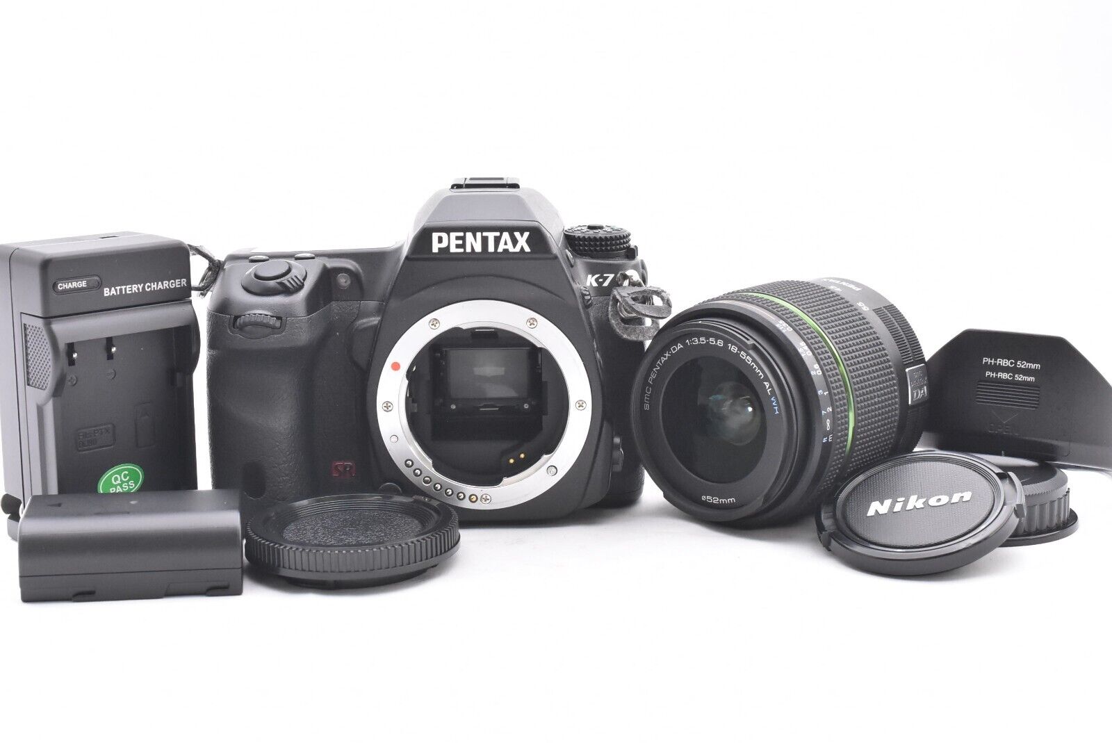 PENTAX K-7 Digital SLR Camera Black / smc DA 18-55mm F3.5-5.6 AL WR [t8185]