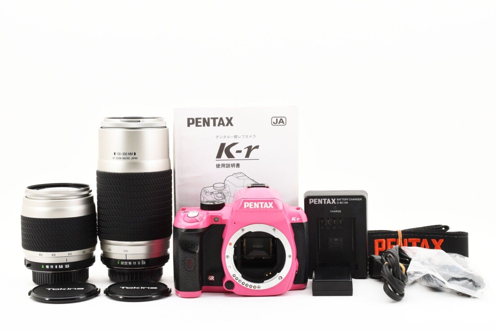 PENTAX K-r 12.4MP Digital SLR Camera Pink Body w/Two Lens Set from Japan F/S