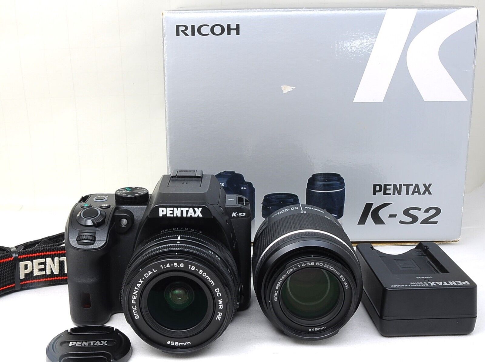 Pentax K-S2 [Near Mint in Box] 20MP Digital + 18-50mm 50-200mm Lens Kit