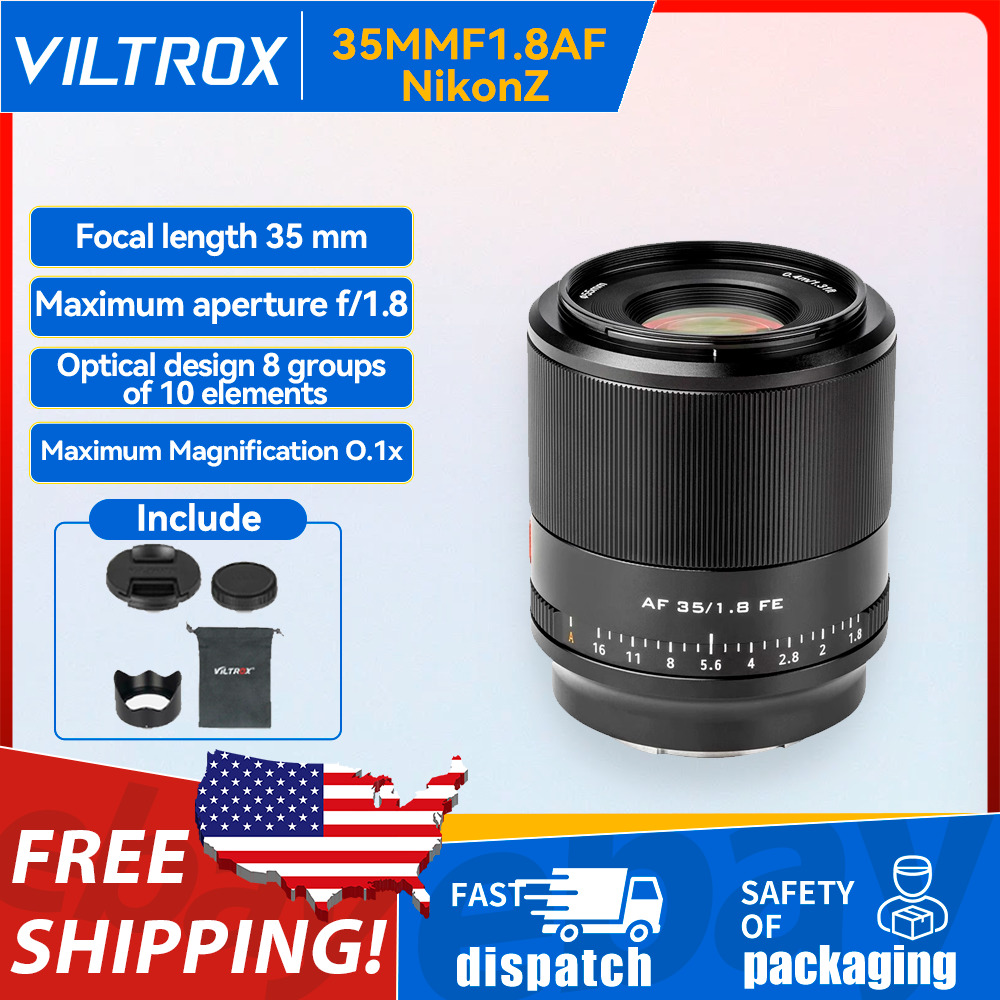 Viltrox 35mm F1.8 Full-Frame Autofocus Lens Nikon Z-Mount Z5 Z50 Z6 Z7 Z7 II USA